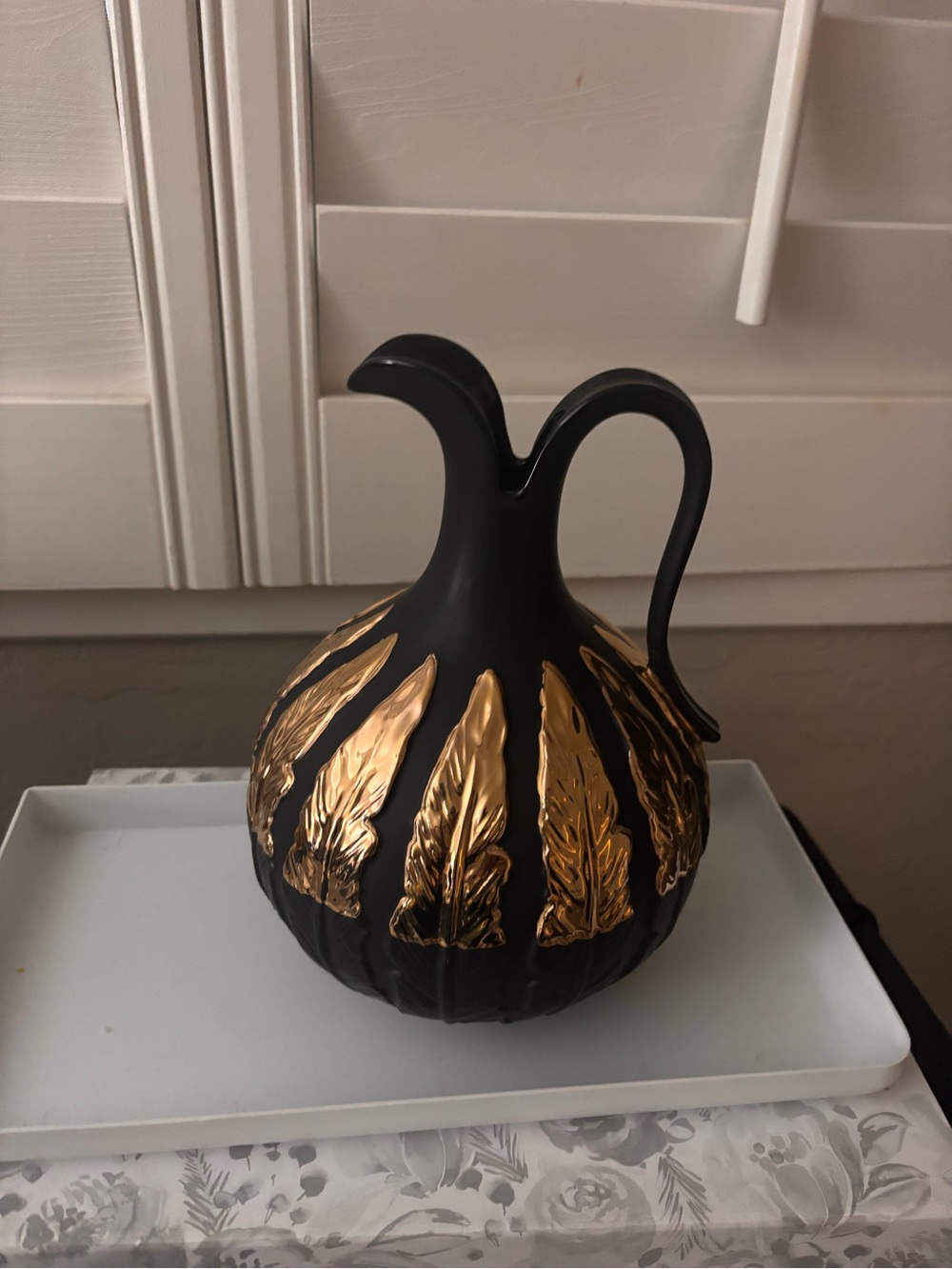 Anthropologie Catherine Martin Midnight Creatures Stoneware Pitcher